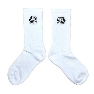 Logo Socks 刺繡長筒襪