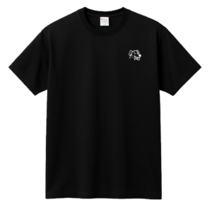 inu-Suki 中厚磅刺繡棉T-黑